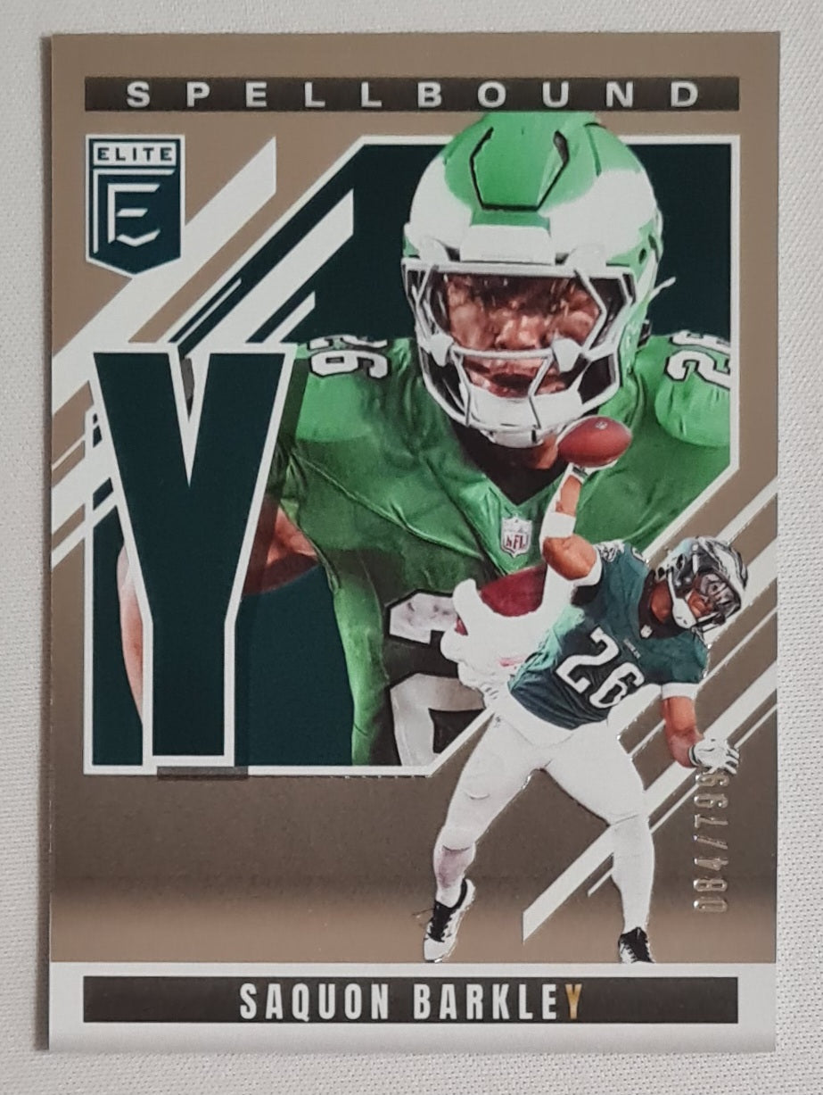Saquon Barkley - 2025 Panini Donruss Elite Football Spellbound (Letter Y) #7 /799