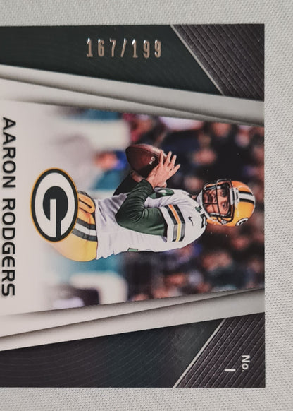 Aaron Rodgers - 2017 Panini Prizm Football NFL Greenbay Packers #1 Light Blue Prizm /199