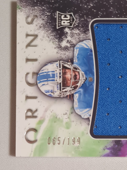 Jameson Williams - 2022 Panini Origins Football NFL Lions (RC) #JUM-JWI / Patch /199