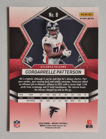 Cordarrelle Patterson - 2022 Panini Mosaic Football NFL Atlanta Falcons #8 Peacock - Rare!