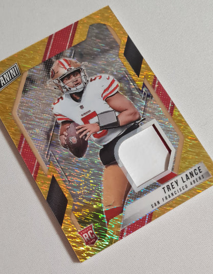 Trey Lance - 2021 Panini VIP NFL Football San Francisco 49ers (RC) #RC9 VIP Gold /Patch /10 - RARE!