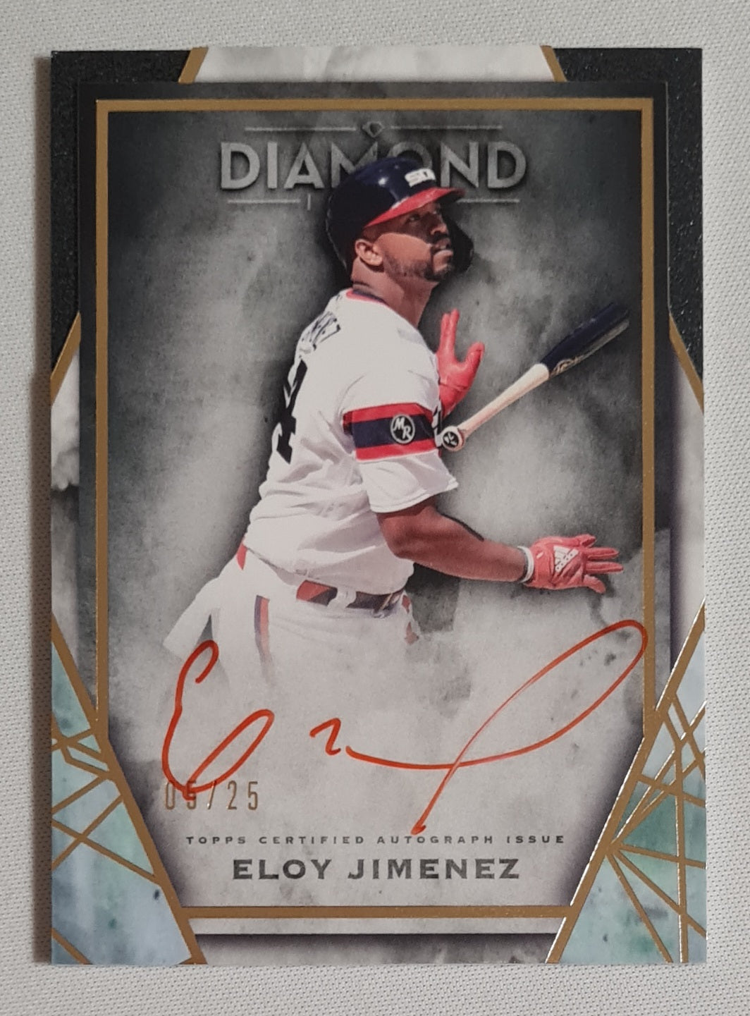 Eloy Jimenez - 2022 Topps Diamond Icons Baseball MLB Chicago White Sox #RI-EJI /25 /on card Auto Red Ink