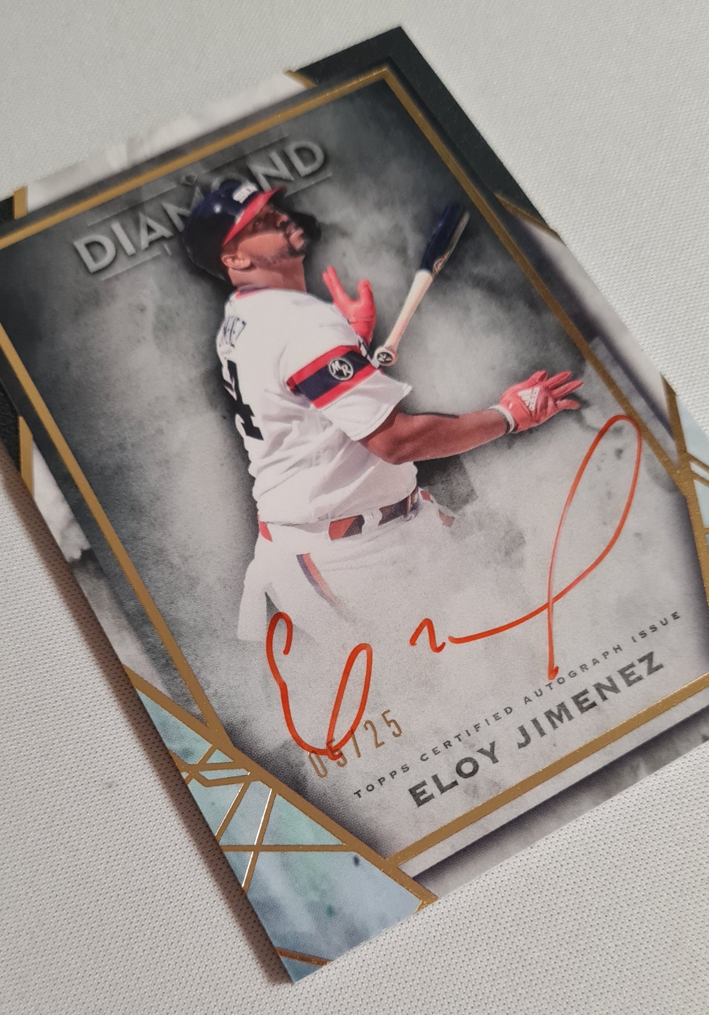 Eloy Jimenez - 2022 Topps Diamond Icons Baseball MLB Chicago White Sox #RI-EJI /25 /on card Auto Red Ink