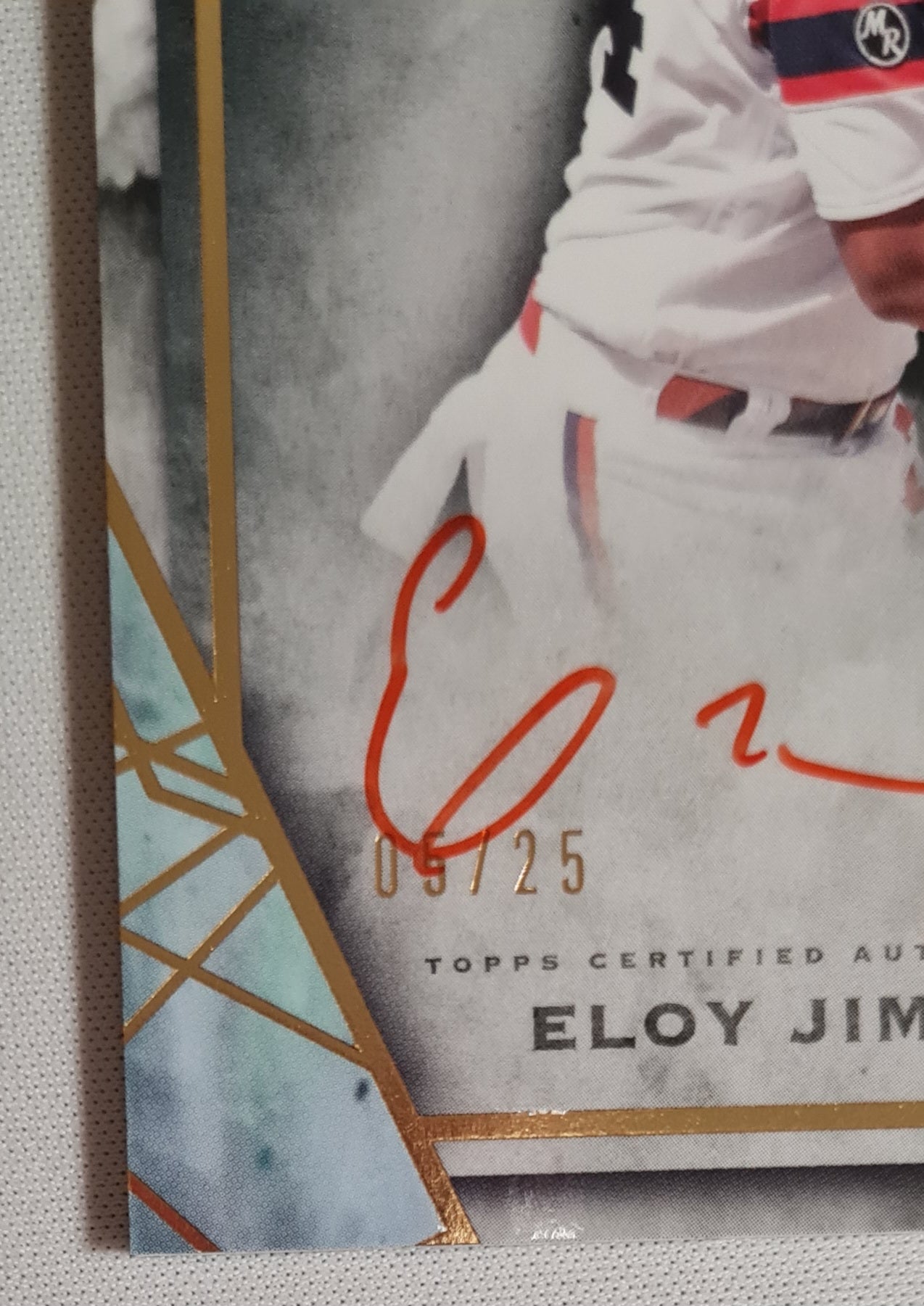 Eloy Jimenez - 2022 Topps Diamond Icons Baseball MLB Chicago White Sox #RI-EJI /25 /on card Auto Red Ink