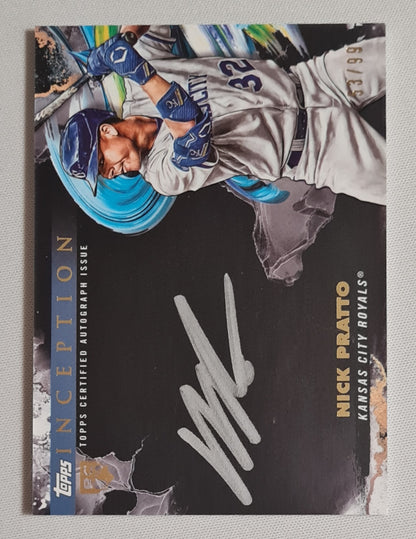 Nick Pratto - 2023 Topps Inception Baseball MLB Kansas City Royals #ISS-NP /99 /On Card Silver Auto