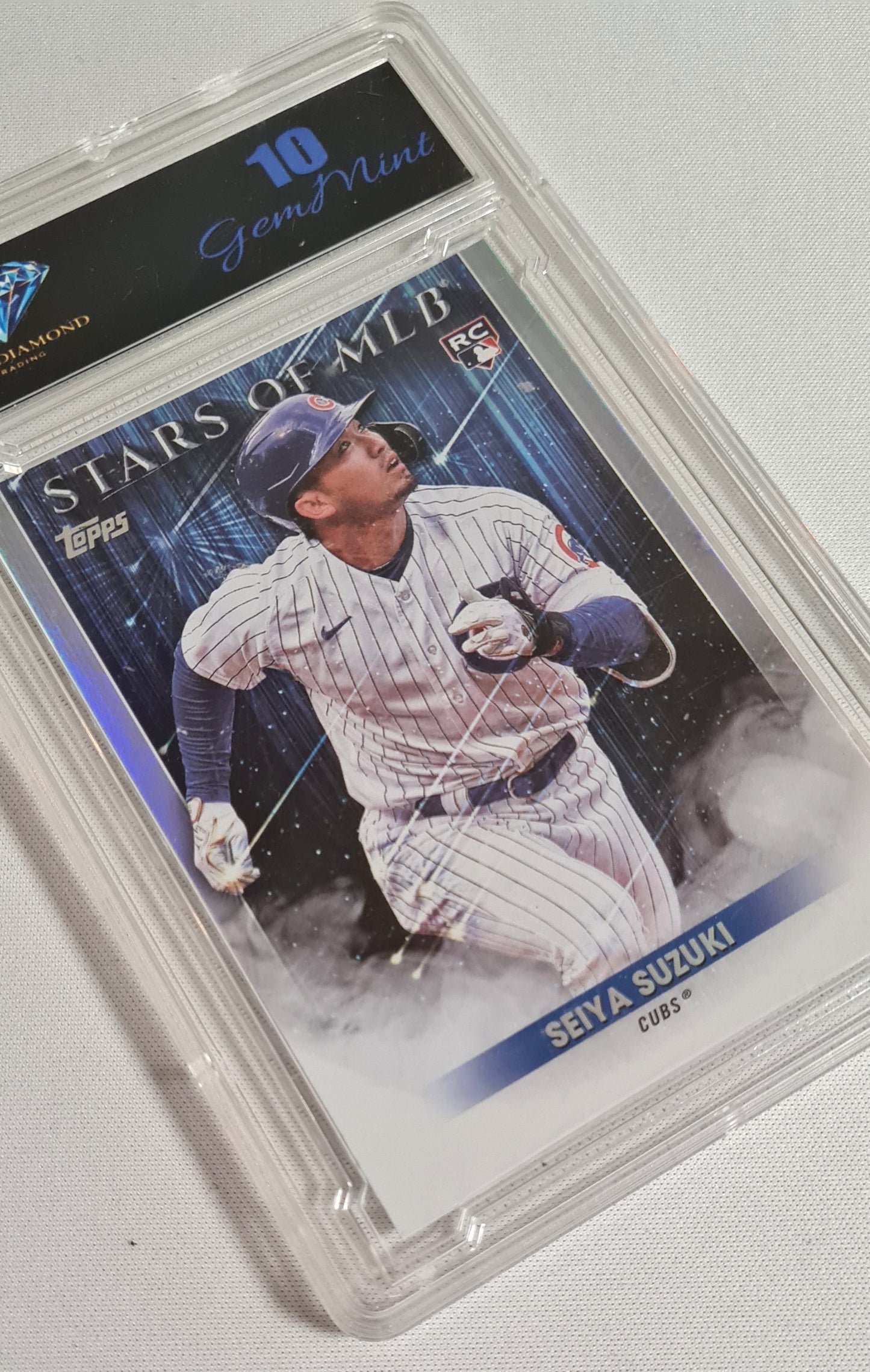 Seiya Suzuki - 2022 Topps Stars Of MLB (RC) Baseball Cubs #SMLB Blue Diamond 10 GEM MINT