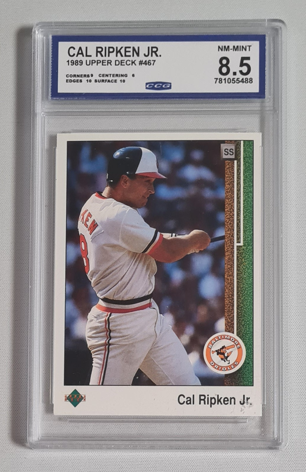 Cal Ripken Jr. - 1989 Upper Deck Baseball MLB Baltimore Orioles #467 CCG 8.5 NM- MINT