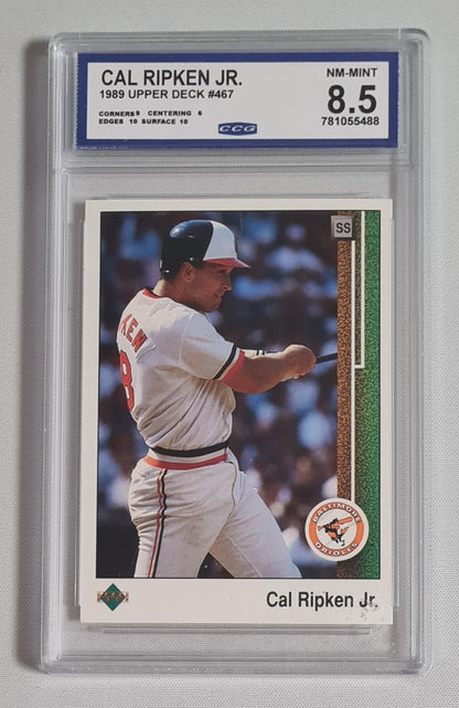 Cal Ripken Jr. - 1989 Upper Deck Baseball MLB Baltimore Orioles #467 CCG 8.5 NM- MINT