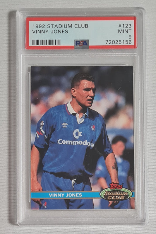 Vinny Jones - 1992 Topps Stadium Club Soccer #123 PSA 9 MINT