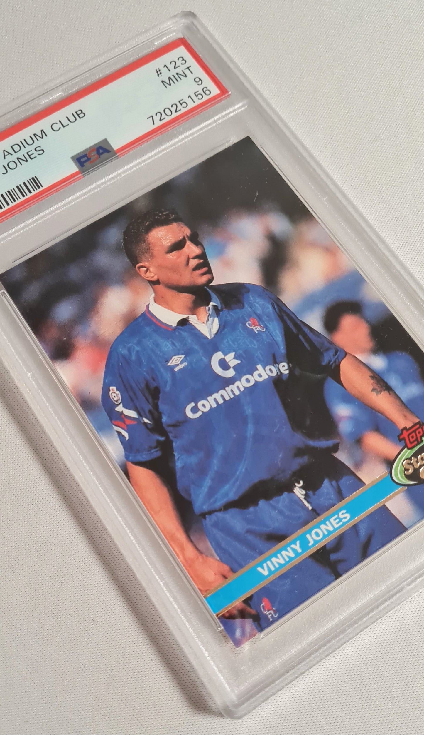Vinny Jones - 1992 Topps Stadium Club Soccer #123 PSA 9 MINT