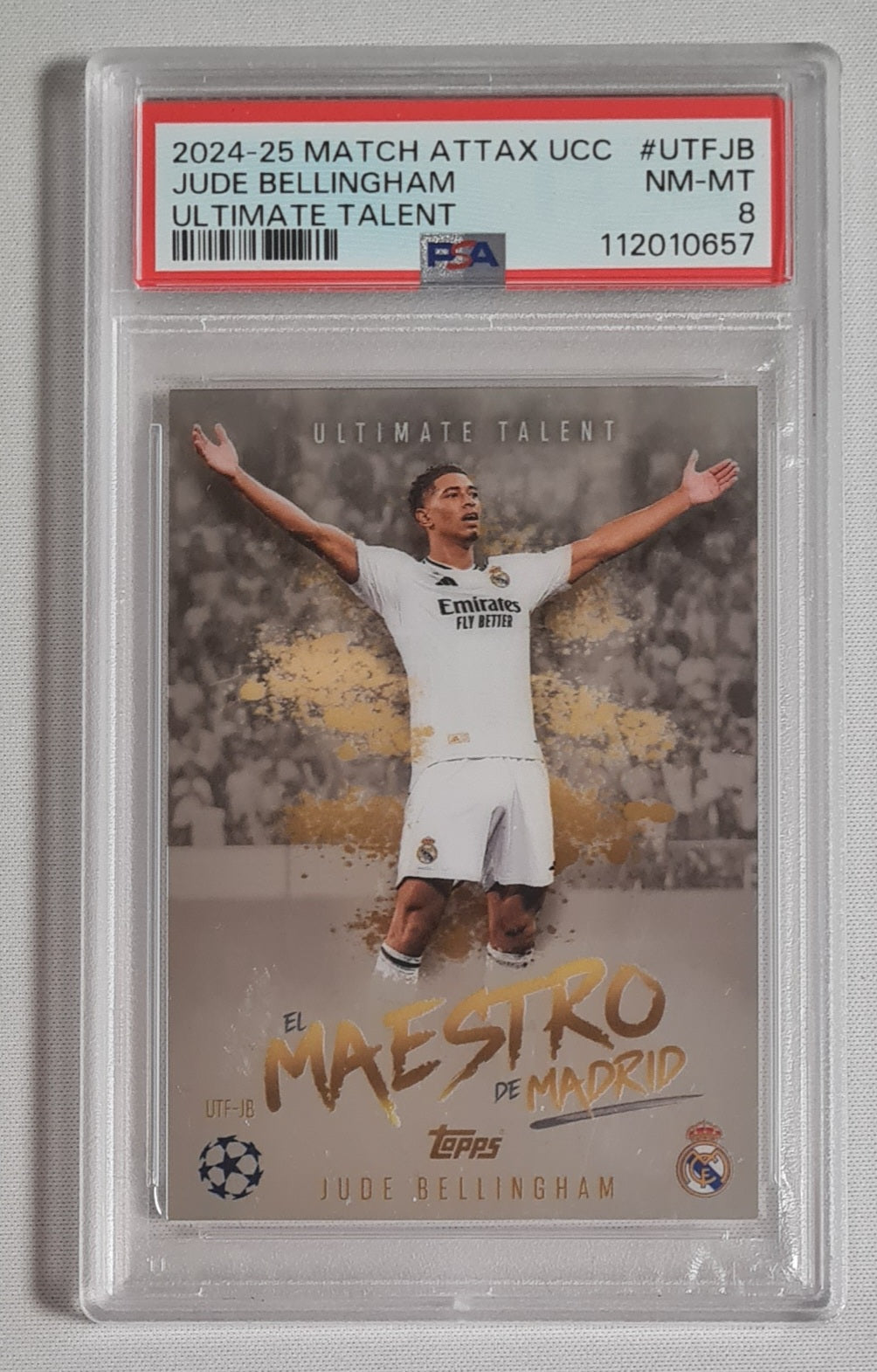 Jude Bellingham - 2024/25 Match Attax UCC Ultimate Talent #UTFJB PSA 8 NM-MT
