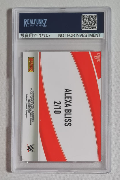 Alexa Bliss  - 2024 Customs Realpunkz Elite Series Bliss Kiss WWE Wrestling #82 Printed Auto/Kiss  RPKZ 10 GEM MT
