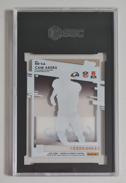 Cam Akers - 2020 Panini Chronicles Donruss Football NFL Rated Rookie #RR-CA SGC 8.5 NM /Autograph 10