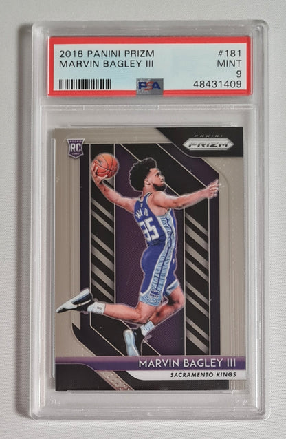 Marvin Bagley III - 2018 Panini Prizm Basketball NBA Sacramento Kings (RC) #181 PSA 9
