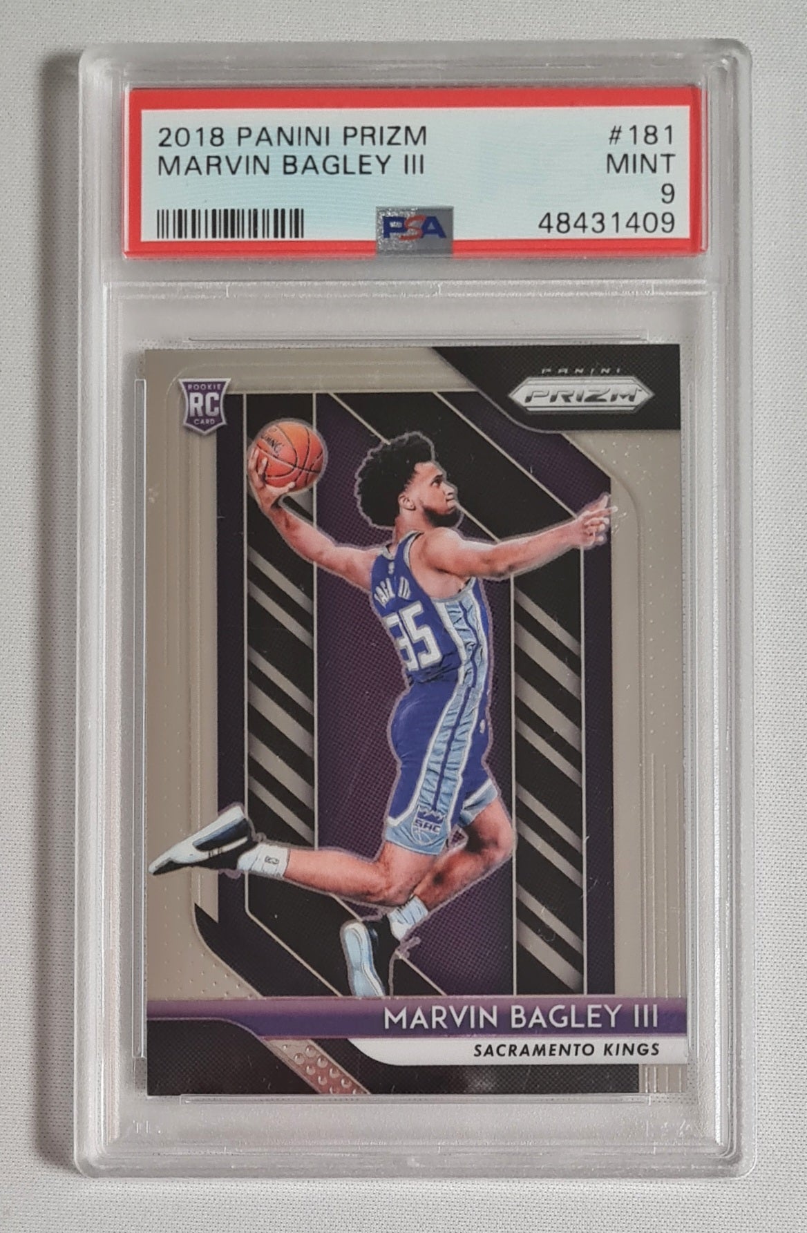 Marvin Bagley III - 2018 Panini Prizm Basketball NBA Sacramento Kings (RC) #181 PSA 9