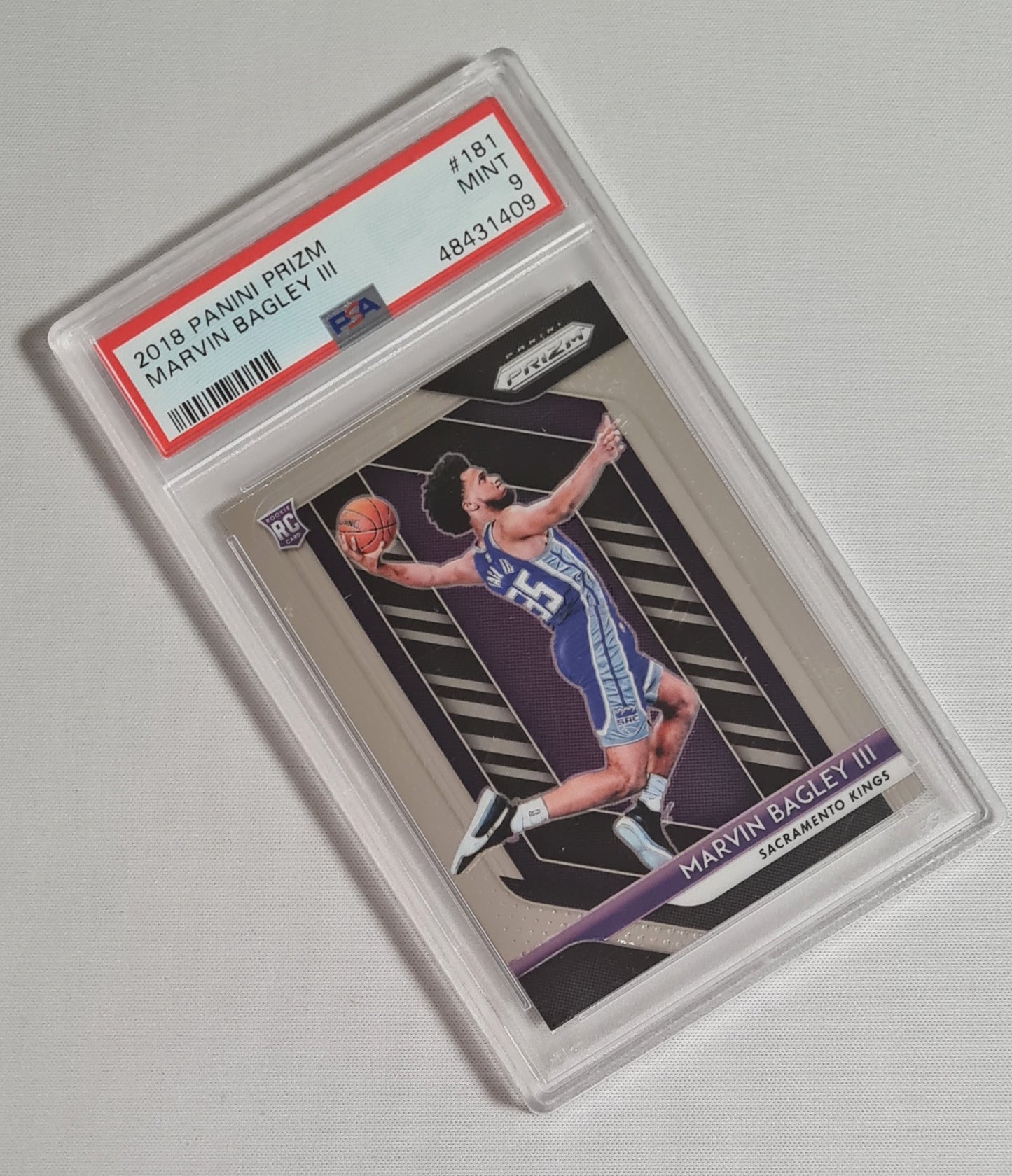 Marvin Bagley III - 2018 Panini Prizm Basketball NBA Sacramento Kings (RC) #181 PSA 9