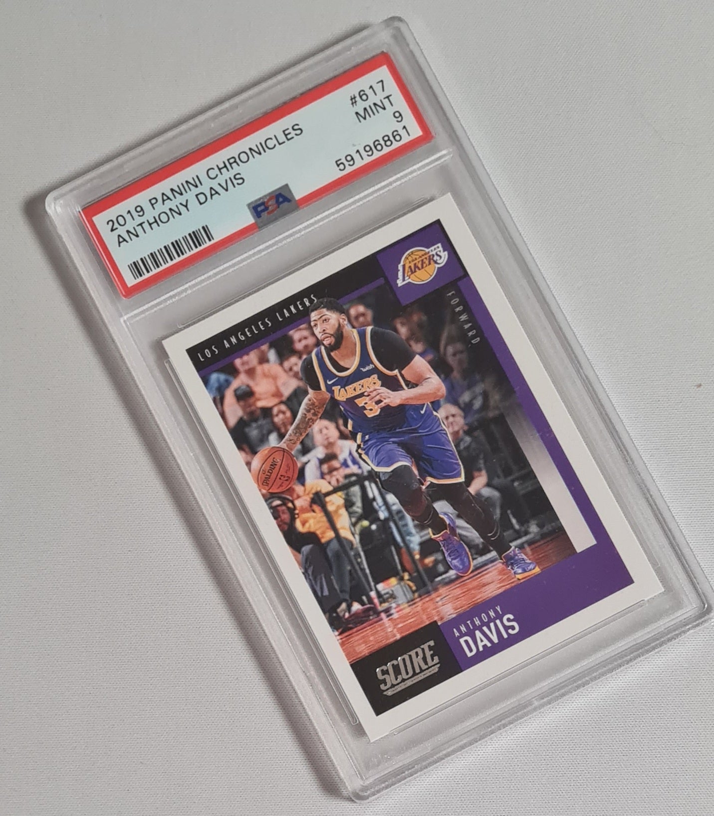 Anthony Davis - 2019 Panini Chronicles Score Basketball NBA LA Lakers #617 PSA 9 MINT