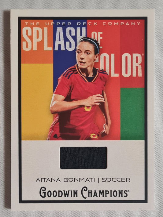 Aitana Bonmati - 2025 Upper Deck Goodwin Champions - Splash of Color - #SM-AB Soccer Player worn Memorabilia