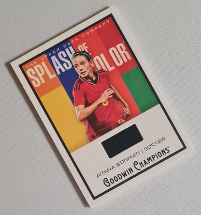 Aitana Bonmati - 2025 Upper Deck Goodwin Champions - Splash of Color - #SM-AB Soccer Player worn Memorabilia