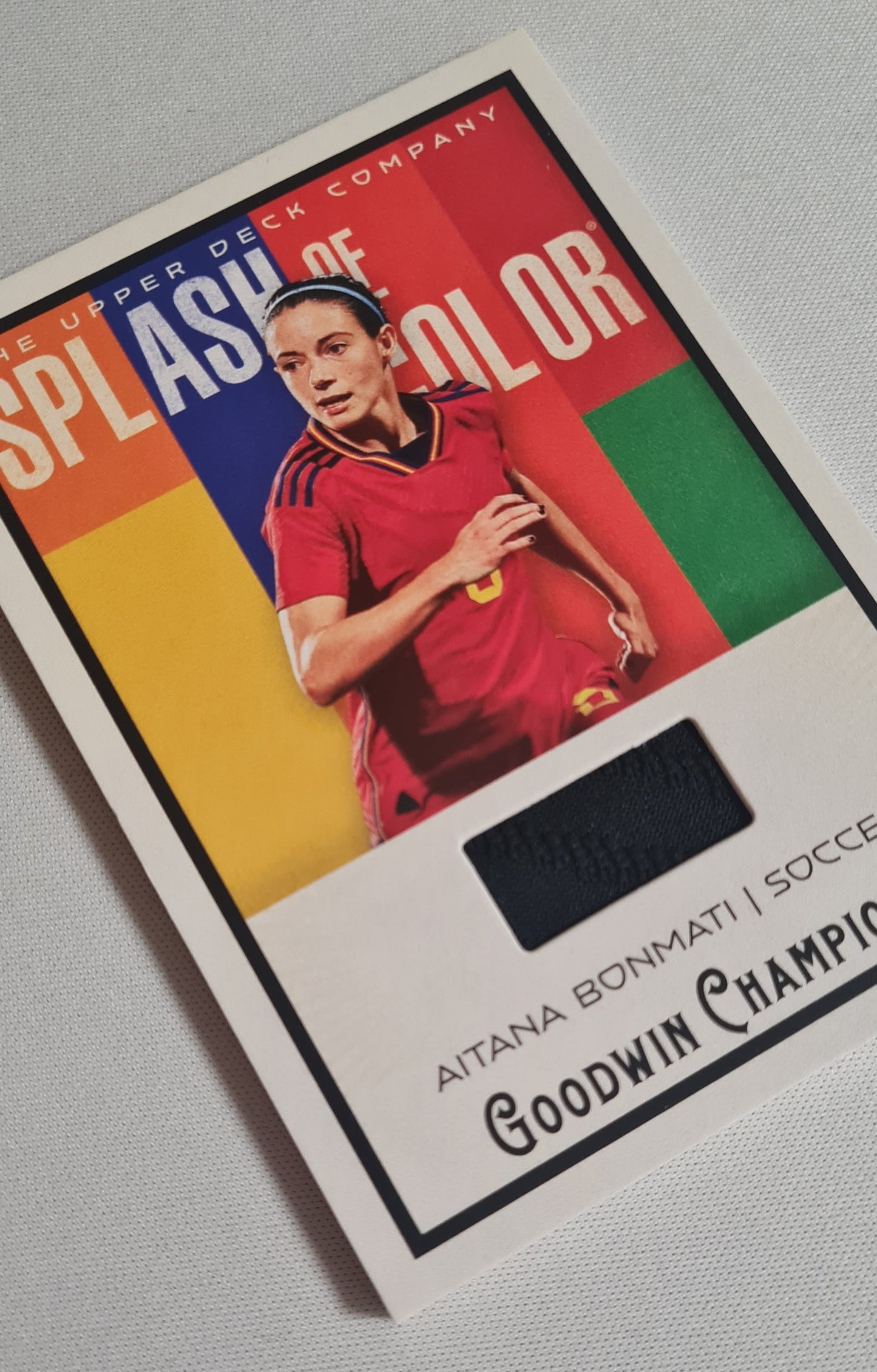 Aitana Bonmati - 2025 Upper Deck Goodwin Champions - Splash of Color - #SM-AB Soccer Player worn Memorabilia