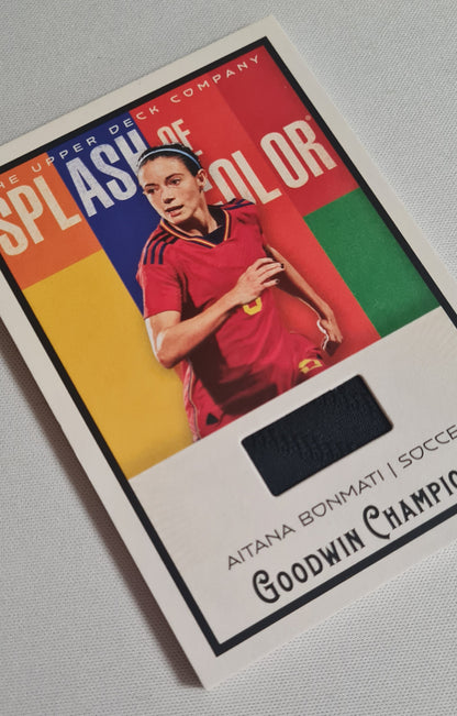 Aitana Bonmati - 2025 Upper Deck Goodwin Champions - Splash of Color - #SM-AB Soccer Player worn Memorabilia