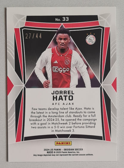 Jorrel Hato - 2024/25 Panini Obsidian Soccer AFC Ajax #33 /44