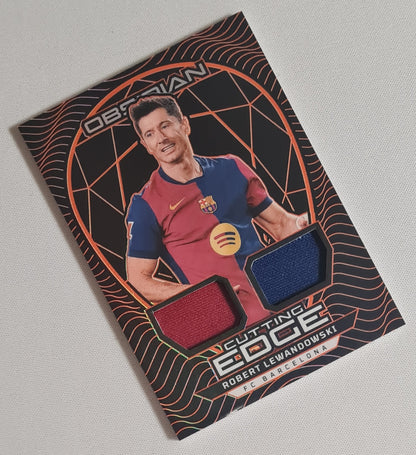 Robert Lewandowski - 2024/25 Panini Obsidian Soccer Cutting Edge FC Barcelona #CE-RL /dual Patch /99