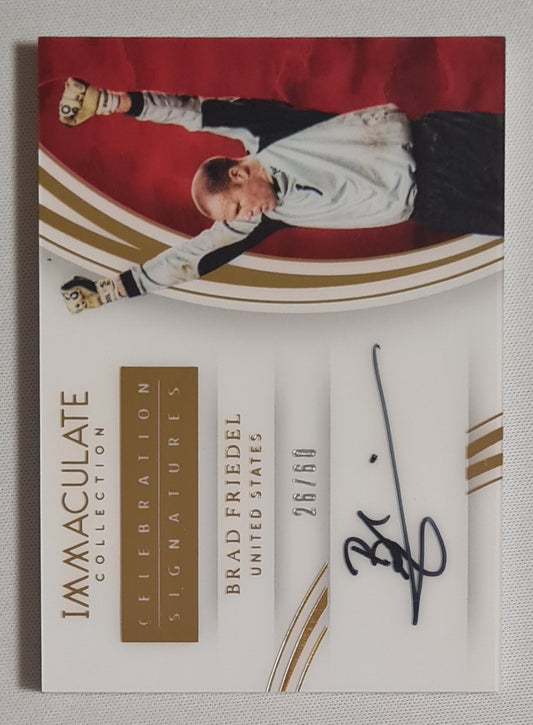 Brad Friedel - 2017 Panini Immaculate Collection Soccer National Team USA Celebration Signatures #CS-BF /60 /on card Autograph