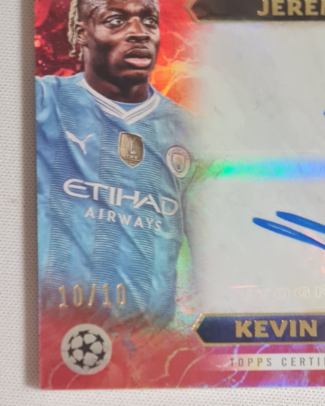 Jeremy Doku & Kevin de Bruyne - 2024 Topps Inception Manchester City #DA-DD /10 Dual Autograph