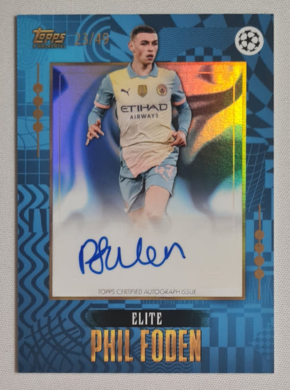 Phil Foden - 2024 Topps Elite Manchester City (CL) /49 /Auto