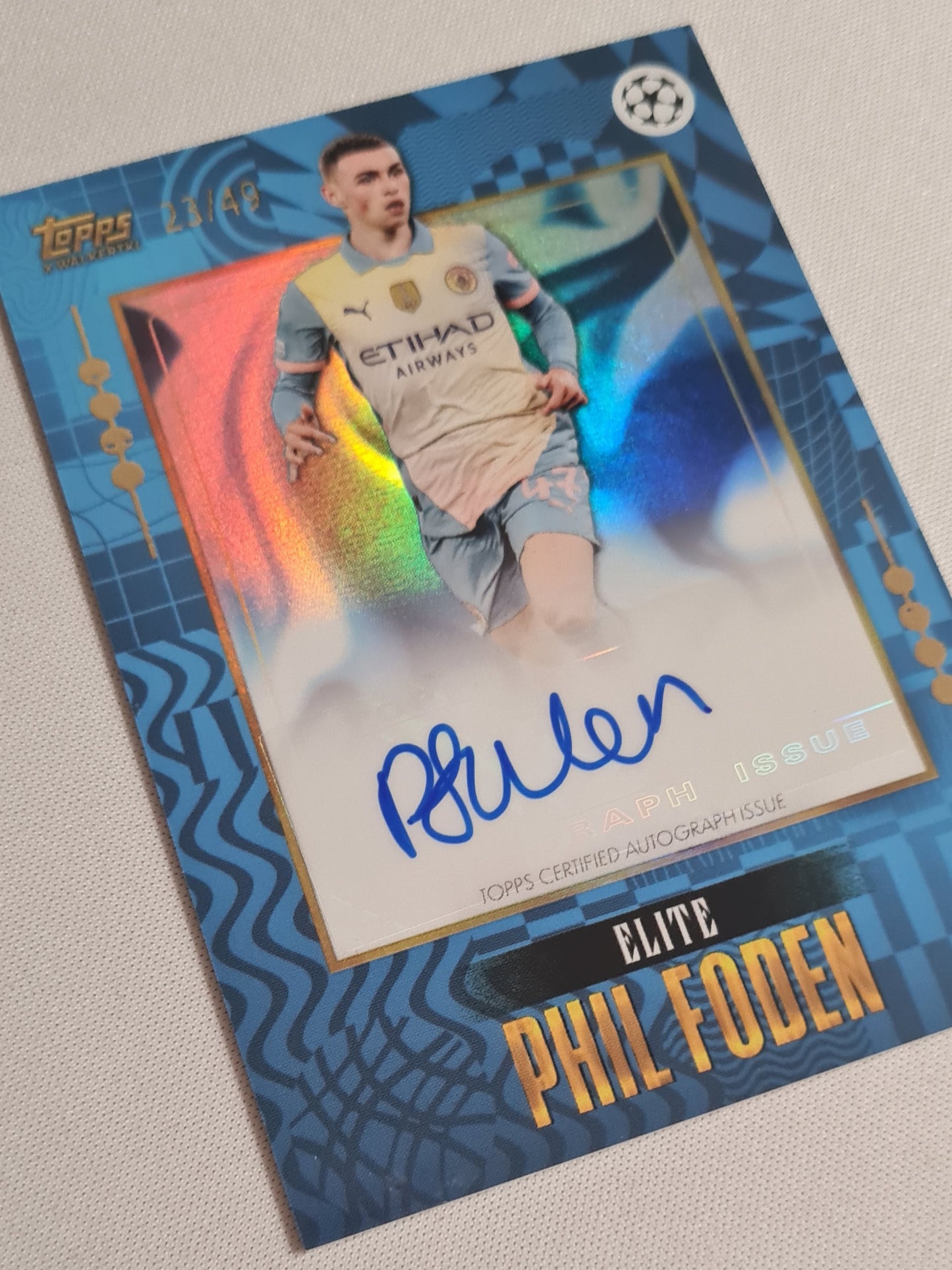 Phil Foden - 2024 Topps Elite Manchester City (CL) /49 /Auto
