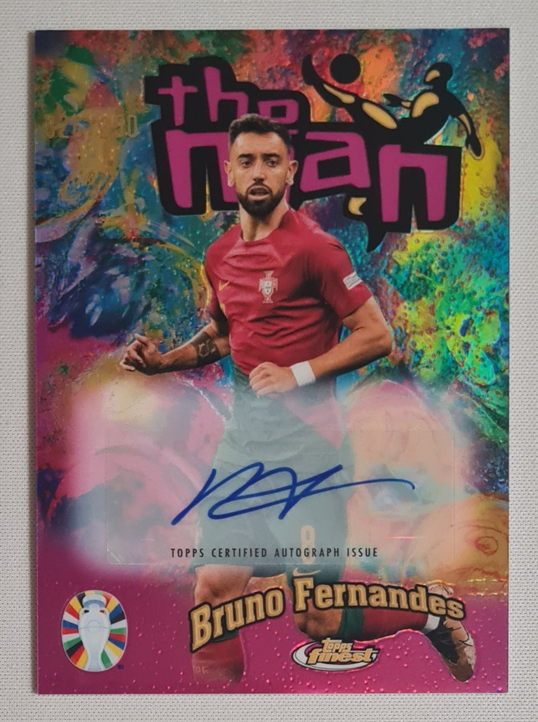 Bruno Fernandes - 2024 Topps Finest The Man Road to UEFA Euro 2024 #TM-BF /350 /Auto