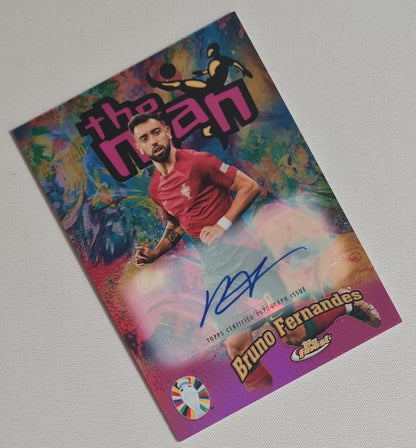 Bruno Fernandes - 2024 Topps Finest The Man Road to UEFA Euro 2024 #TM-BF /350 /Auto