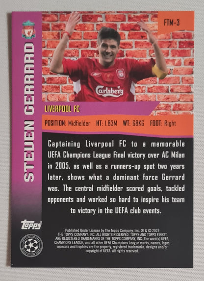 Steven Gerrard - 2023 Topps Finest The Man Liverpool FC #FTM-3