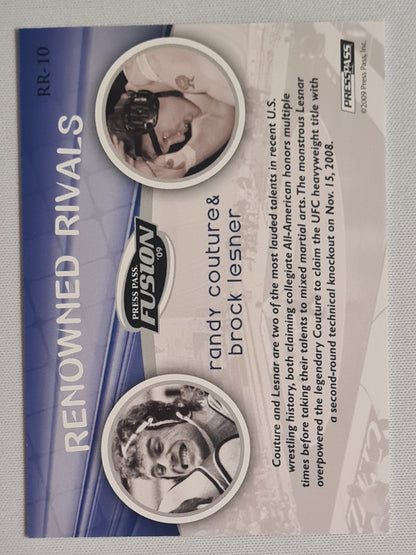 Randy Couture & Brock Lesner - 2009 Press Pass Fusion Renowned Rivals #RR-10