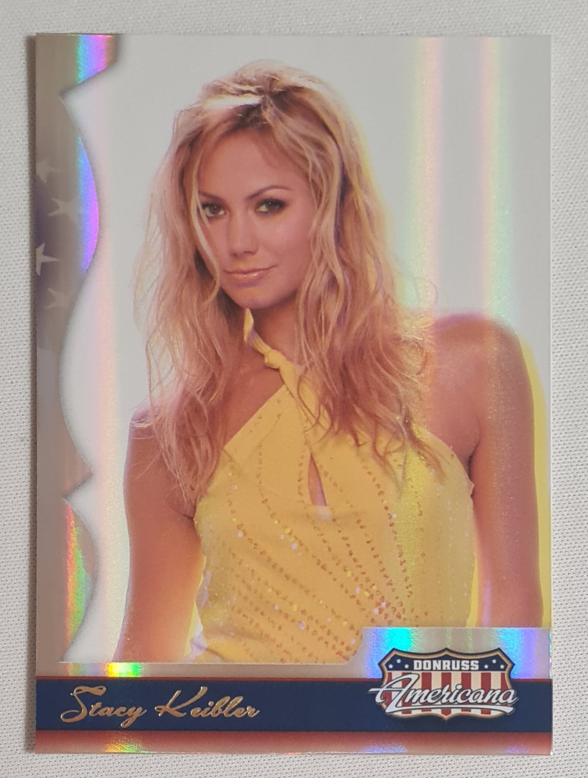 Stacy Keibler - 2007 Donruss Playoff L.P. Print Americana WWE Wrestling Diva #2 Refractor