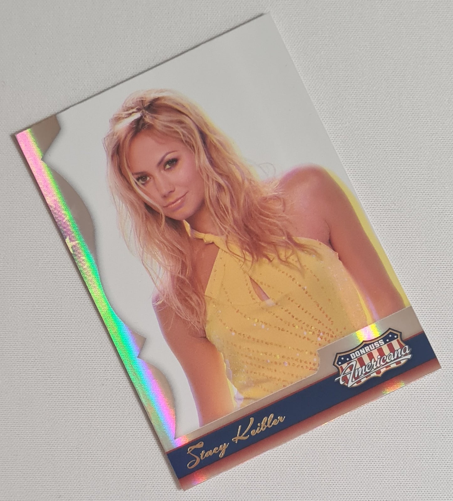 Stacy Keibler - 2007 Donruss Playoff L.P. Print Americana WWE Wrestling Diva #2 Refractor