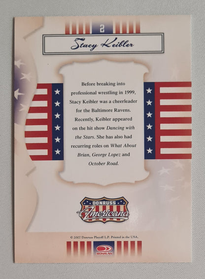 Stacy Keibler - 2007 Donruss Playoff L.P. Print Americana WWE Wrestling Diva #2 Refractor