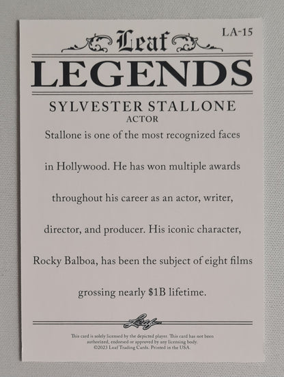 Sylvester Stallone - 2023 Leaf Legends Rocky #LA-15