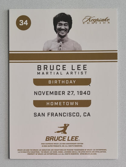 Bruce Lee - 2024 Keepsake Edition 50th Anniversary Bruce Lee Martial Artist #34 Blue/100