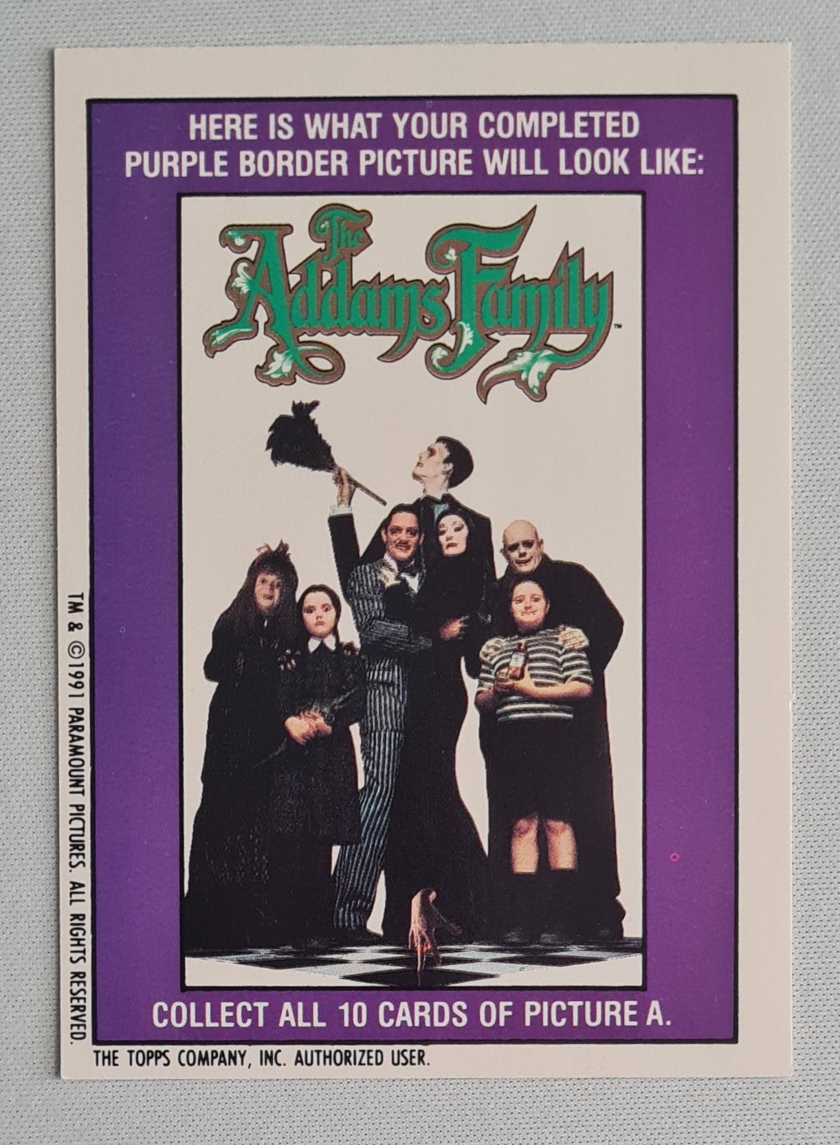 Addams Family - 1991 Topps Paramount Pictures #6 Featuring: Pugsley