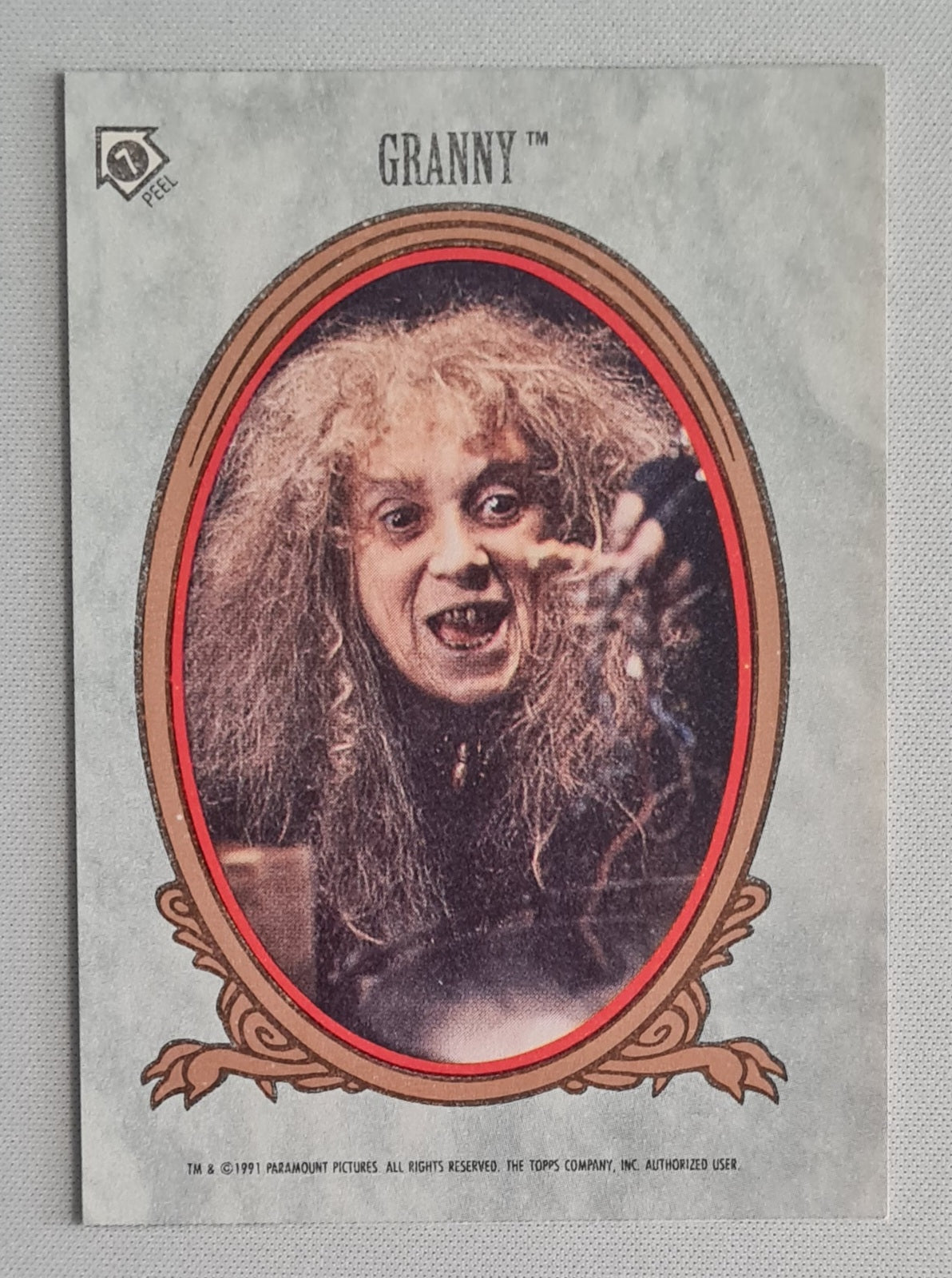 Addams Family - 1991 Topps Paramount Pictures #7 Featuring: Granny