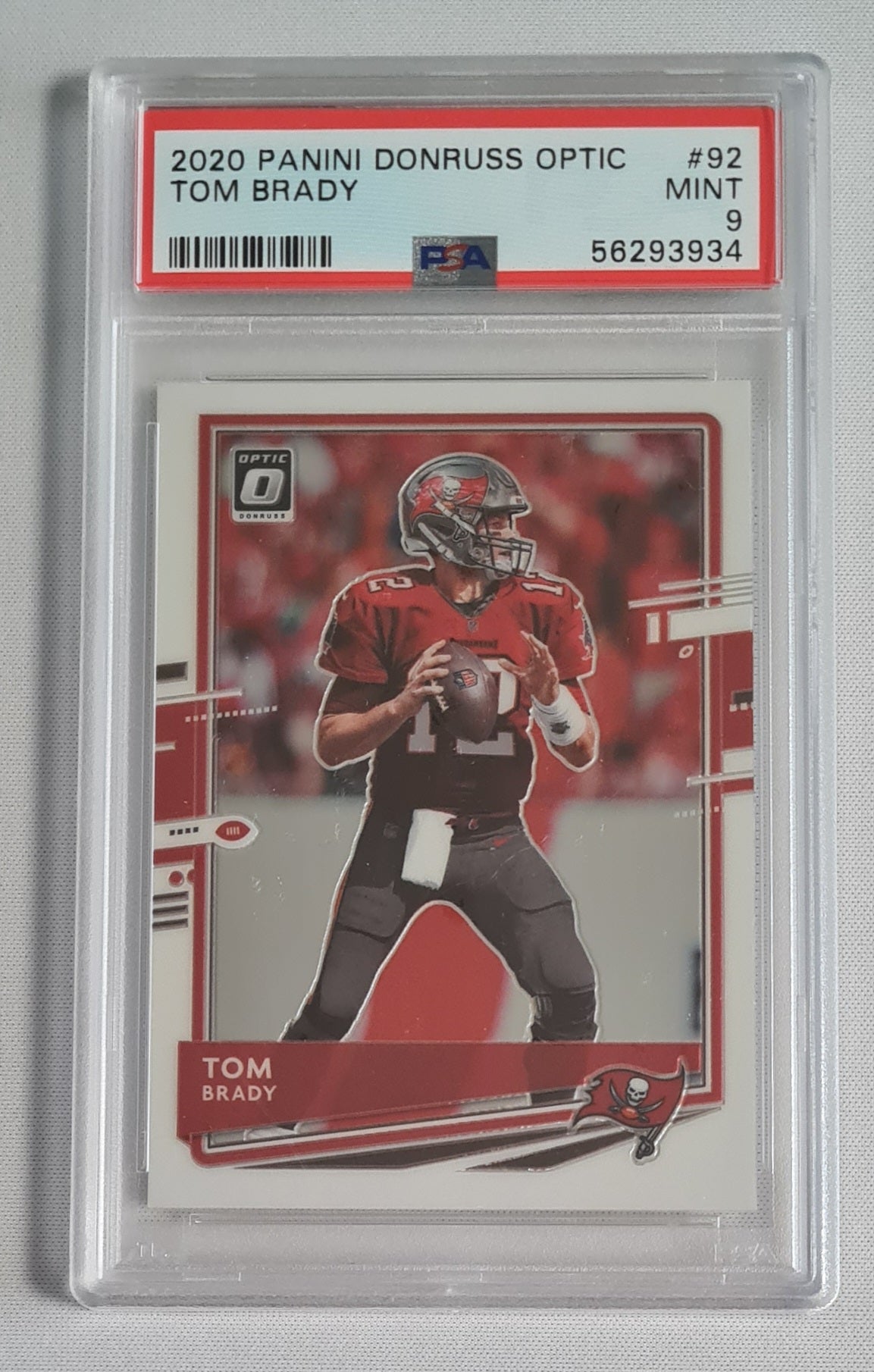 Tom Brady - 2020 Panini Donruss Optic NFL Football Buccaneers #92 PSA 9 MINT
