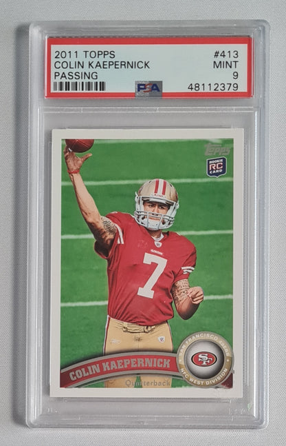 Colin Kaepernick - 2011 Topps PassingNFL Football 49ers (RC) #413 PSA 9 MINT