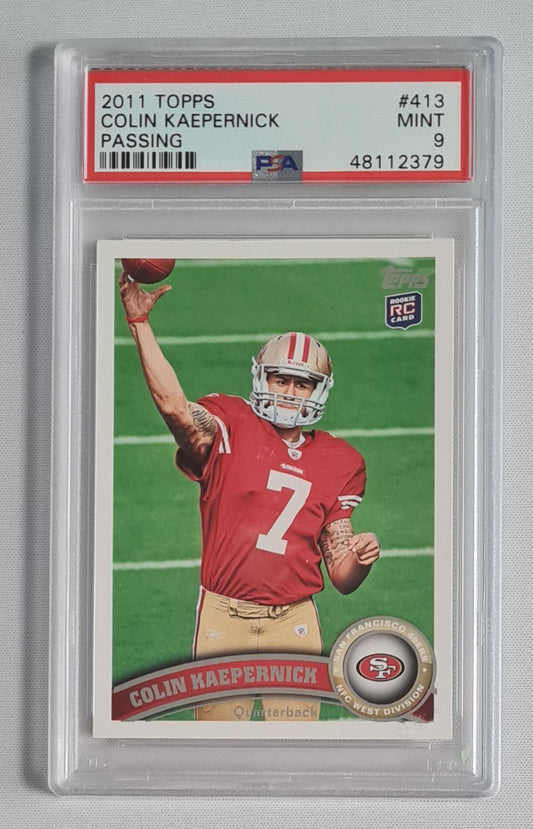 Colin Kaepernick - 2011 Topps PassingNFL Football 49ers (RC) #413 PSA 9 MINT