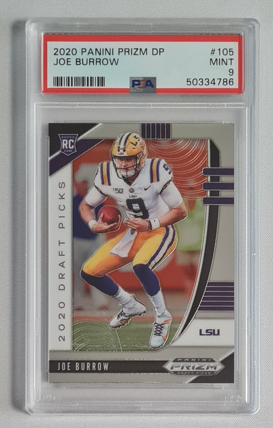 Joe Burrow - 2020 Panini Prizm D.P. LSU Football (RC) #105 PSA 9 MINT