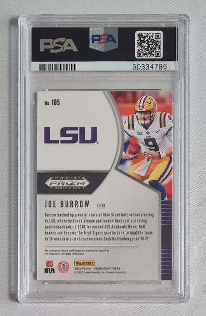 Joe Burrow - 2020 Panini Prizm D.P. LSU Football (RC) #105 PSA 9 MINT