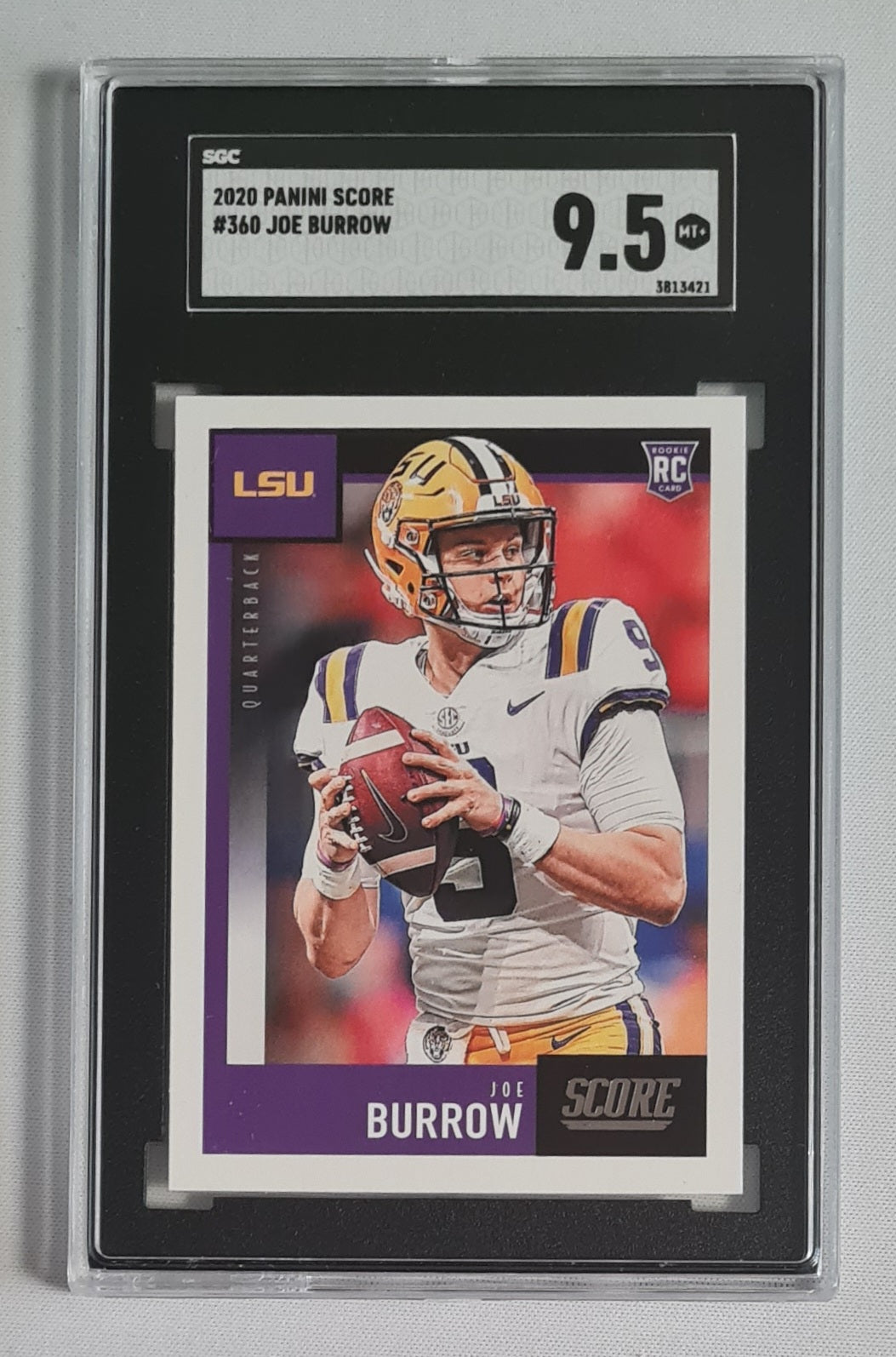 Joe Burrow - 2020 Panini Score LSU Football (RC) #360 SGC 9.5 MINT+