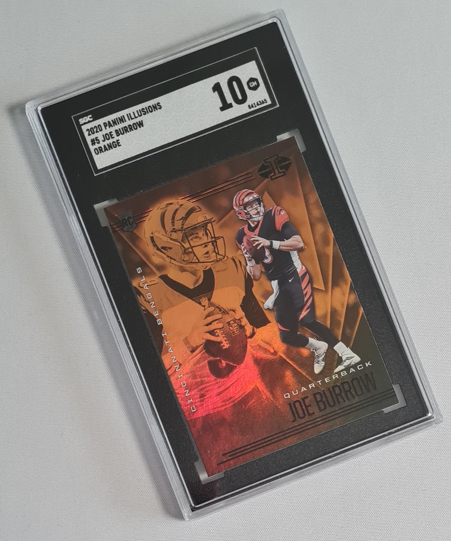 Joe Burrow - 2020 Panini Illusions NFL Football (RC) #5 Orange SGC 10 GEM MINT