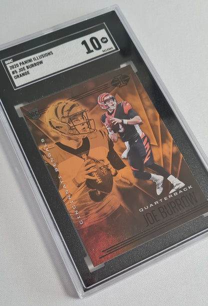 Joe Burrow - 2020 Panini Illusions NFL Football (RC) #5 Orange SGC 10 GEM MINT